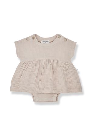 Beige cotton Candela romper 1+IN THE FAMILY KIDS | CANDELANUDE